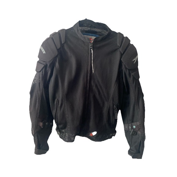Vintage Black Joe Rocket Motorcycle Padded Jacket Breathable Netting Dirt bike